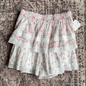 NWT Altar’d State Floral Lace Trim Flowy Shorts